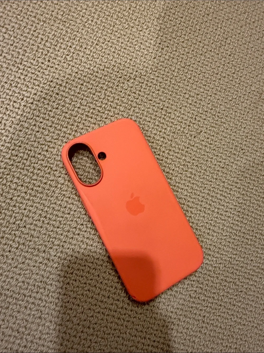 Apple Silicone iPhone Case in Coral Orange iPhone 16